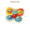 Educational shape learning butterfly shape with gear wooden gear toy