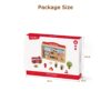 Wooden fire station toy set mini fire police station toy