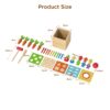 Wooden Montessori Baby Toys 5 in 1 Wooden Game Set Busy Box Set Toys
