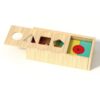 Montessori Wooden Boxed Building Blocks Set Shape Stacking Matching Educational Toys for Kids Boys Girls