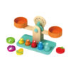 Wooden balance game vegetable weighing math scale balance preschool wooden children educational toys gift