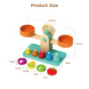 Wooden balance game vegetable weighing math scale balance preschool wooden children educational toys gift