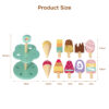Wooden ice cream set Children's toys Educational pretend game Simulated ice cream afternoon tea