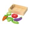 Wooden fruit vegetables seafood bread set Kitchen accessories toys Wooden pretend game simulation kitchen toys
