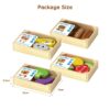Wooden fruit vegetables seafood bread set Kitchen accessories toys Wooden pretend game simulation kitchen toys