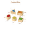 Wooden colorful geometric building blocks shape color recognition toys