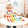 Montessori Wooden Shape Matching Blocks Children's Cognitive Color Number Toy