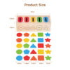 Montessori Wooden Shape Matching Blocks Children's Cognitive Color Number Toy