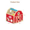 Wooden Toy Farm Set Handheld Cabin Farm Toy Role Play Animal Matching Toys