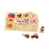 Wooden Farm Animal Educational Puzzle Toys for Baby's Early Cognitive Development-Jigsaw Puzzle