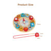 Wooden Clock Educational Toy With String