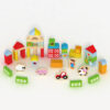 Children's wooden farm building building blocks toys children's educational toys