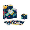 Wooden puzzle stacking blocks 9 pieces space wooden cube educational puzzle