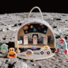 Wooden Children's Play House Space Series Toys Space Station Astronaut Theme Cartoon Toys