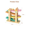 Children's Castle Series Ramp Race Wooden Racing Track Sliding Tower Baby Toy