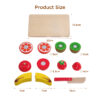 Wooden Kids Kitchen Toys Role Playing Preschoolers Cut Fruit Kitchen Toys