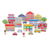 DIY Children's Wooden Town Building Blocks Set Colorful Children's Educational Toys for Kids' Creative Learning