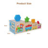 Shape Sorting Stacking Building Blocks Kids Educational Nesting Cubes Wooden Toy Box Stacking Nesting Shapes Promote Early Cognitive Skills