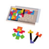 Wooden Tetris toy set colorful 3d Russian puzzle blocks Montessori preschool children's gifts suitable for boys and girls