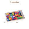 Wooden Tetris toy set colorful 3d Russian puzzle blocks Montessori preschool children's gifts suitable for boys and girls