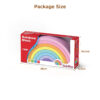 Wooden rainbow stacking blocks 8-piece stacking toy for children to develop creativity, color recognition, educational toys, fine motor skills