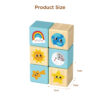 Wooden stacking blocks, square building blocks stacking, educational toys