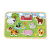 Children's multi-shaped farm animal building blocks Wooden 3D puzzle Montessori game toys