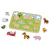 Children's multi-shaped farm animal building blocks Wooden 3D puzzle Montessori game toys