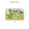 Children's multi-shaped farm animal building blocks Wooden 3D puzzle Montessori game toys