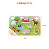 Children's multi-shaped farm animal building blocks Wooden 3D puzzle Montessori game toys