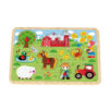 Wooden farm hand grip board puzzle Wooden puzzle peg puzzle Preschool educational game toys