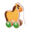 Wooden bouncy animal push and pull toys Horse-drawn toys Educational baby walker