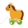 Wooden bouncy animal push and pull toys Horse-drawn toys Educational baby walker