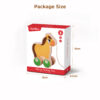 Wooden bouncy animal push and pull toys Horse-drawn toys Educational baby walker