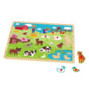 Wooden farm hand grip board puzzle Wooden 3D puzzle peg puzzle Montessori game toys