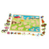 Wooden farm hand grip board puzzle Wooden 3D puzzle peg puzzle Montessori game toys