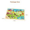Wooden farm hand grip board puzzle Wooden 3D puzzle peg puzzle Montessori game toys