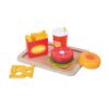 Wooden hamburger toy set children's simulated food toys