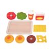 Wooden hamburger toy set children's simulated food toys