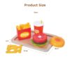 Wooden hamburger toy set children's simulated food toys