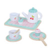Wooden afternoon tea set Children's pretend tea party toys Suitable for toddler role-playing toys