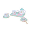 Wooden afternoon tea set Children's pretend tea party toys Suitable for toddler role-playing toys