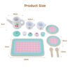 Wooden afternoon tea set Children's pretend tea party toys Suitable for toddler role-playing toys