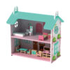Wooden Dollhouse | Role Playing Doll House |  Wooden House Toy With Furniture