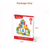 50PCS Wooden Block children's building block toy set stacking game educational toys
