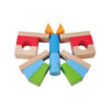 50 Pieces Wooden Educational Children's Building Blocks Colorful Building Blocks Set for Kids