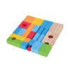 50 Pieces Wooden Educational Children's Building Blocks Colorful Building Blocks Set for Kids