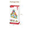 50 Pieces Wooden Educational Children's Building Blocks Colorful Building Blocks Set for Kids