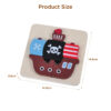 Montessori Wooden Children's Toy 3D Jigsaw Pirate Ship Shape Cartoon Jigsaw
