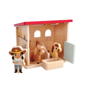 3D Building Block Puzzle Ranch Barn Toys for Children Educational Wooden Toys